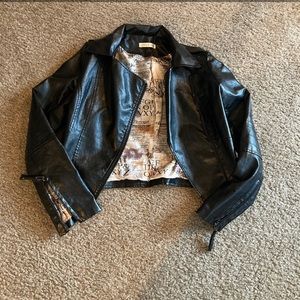 Brand & Label Faux Leather jacket
